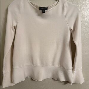 Ann Taylor Off-White Long Sleeve Top
